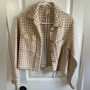 Dolan Tan Houndstooth Women's Jacket